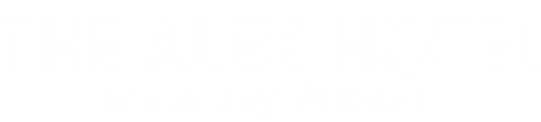 Transparent logo for the Alexandra Hotel.